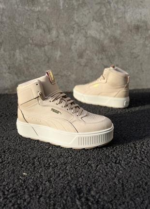 Шкіряні демі кросівки puma karmen mid.