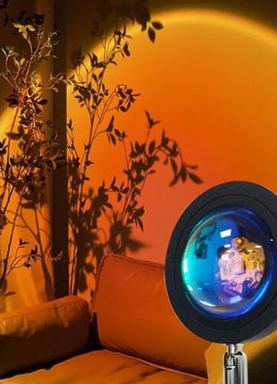 Проекционный светильник sunset lamp с эффектом заката, рассвета fm-236 фото