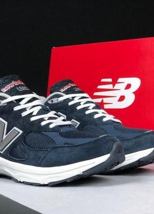 Мужские кроссовки new balance 990 темно синие повседневные кроссовки весенние спортивные летние кроссовки