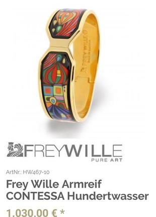 Коллекционный браслет m. frey wille позолота