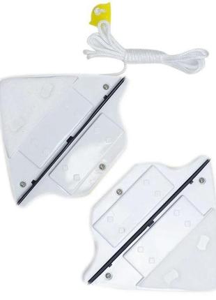 Магнитная щетка для мытья окон с двух сторон easy cleaner wiper 01 мочалка для окон на магните6 фото