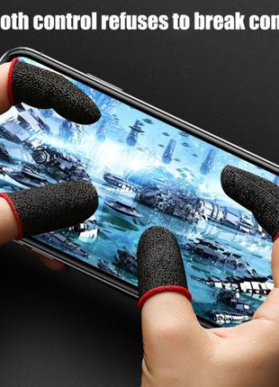 Игровые напальчники для игр на телефоне, смартфоне heon-f1r 1 пара мобильные напальчники для сенсорных экранов4 фото