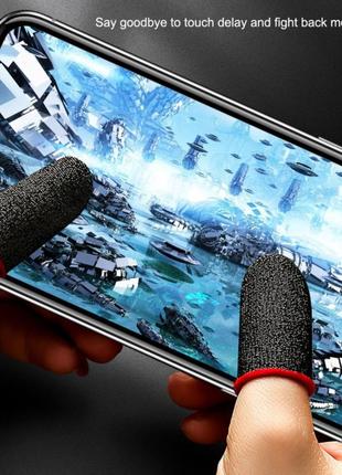 Игровые напальчники для игр на телефоне, смартфоне heon-f1r 1 пара мобильные напальчники для сенсорных экранов3 фото