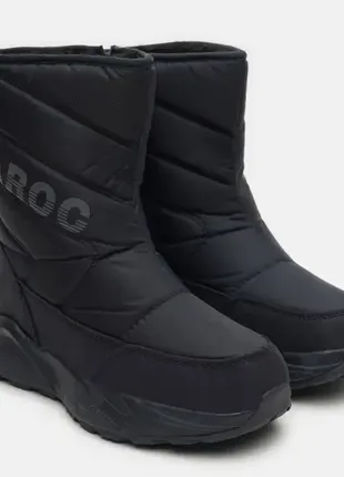 Дутики чорні чоботи спортивні черевики зима