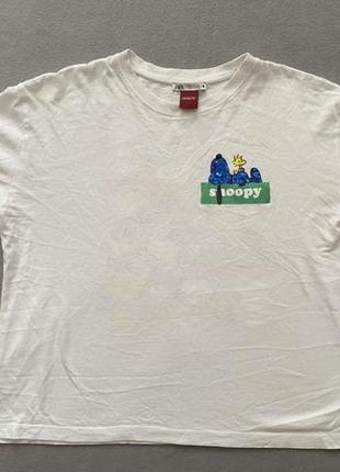 Стильна трендова футболка топ в стилі оверсайз zara snoopy peanuts