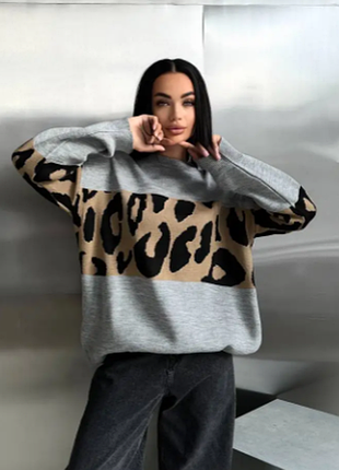 Женский свитер вязка oversize 3 цвета av876-1009tве