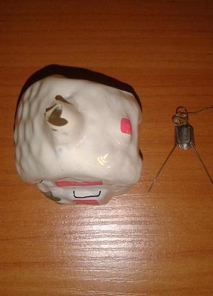 Ялинкова іграшка срср "будиночок з ялинками" новий рік прикраса.