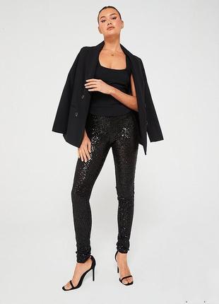 Чорні штани легінси в паєтках v by very