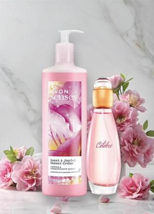 Avon celebre 50 ml, и крем-гель для душа 720 ml. набор по суперцене