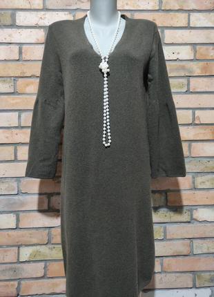 Италия massimo dutti стильное трикотажное миди платье шерсть.