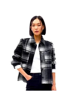 Укорочена вовняна куртка сорочка gap