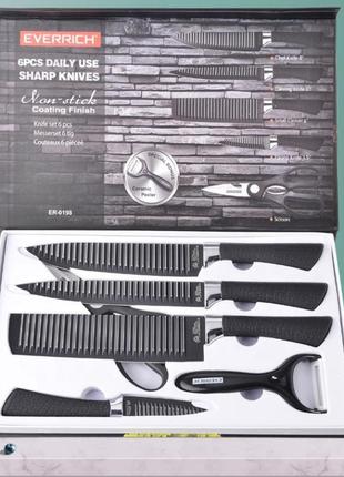 Набір ножів-ножиці з неіржавкої сталі everrich h-0044 фото
