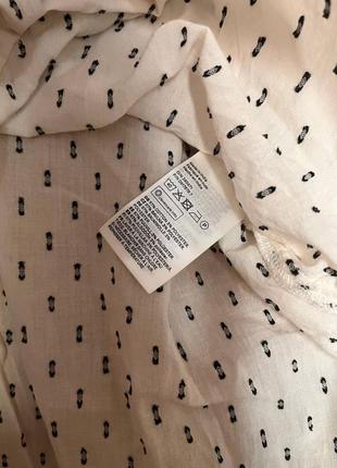 Бавовняна жіноча блуза в горох h&m s б/в3 фото