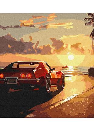 Картина за номерами "поїздка біля узбережжя" kho2794 40х50 см