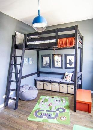Кроватка чердака из дерева для малогабаритных комнат большой выбор цветов