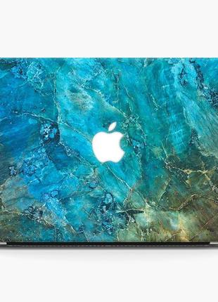Чохол пластиковий macbook air 13,6 m2 (a2681) синій мрамор (blue marble) макбук про case hard cover матово-білий3 фото