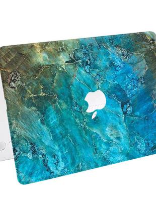 Чохол пластиковий macbook air 13,6 m2 (a2681) синій мрамор (blue marble) макбук про case hard cover матово-білий5 фото