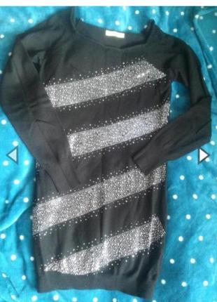 Туника, мини платье, платье теплая