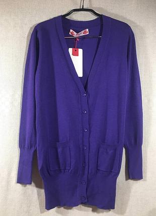 Тоненький шерстяной с хлопком новый кардиган zaldiz