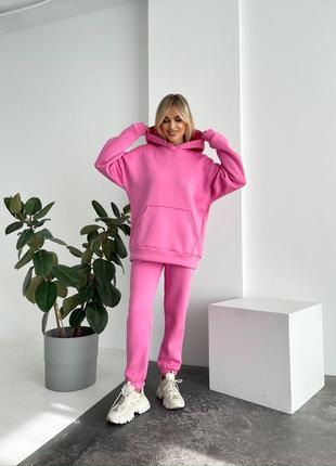 Спортивный костюм на флисе худи и штаны джоггеры