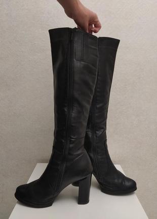 Кожаные ботфорты