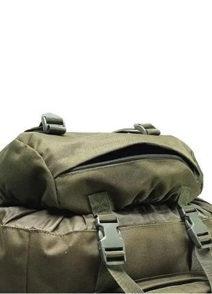 Великий тактичний рюкзак із підсумком 80 л 4 в 1 колір хакі2 фото