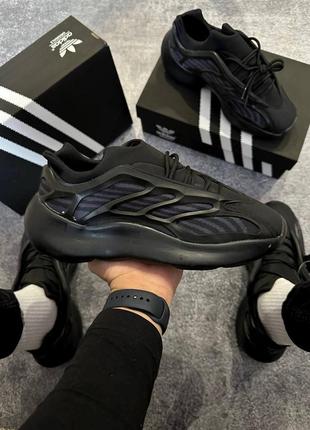 Adidas yeezy 700 black blue3 фото