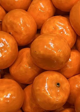 Мандарин без хвостика (муляж) 3,5*2,5 см, помаранчевий, поштучно, помаранчевий