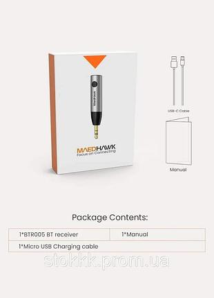 3,5-мм bluetooth aux-адаптер для автомобіля,навушників maedhawk