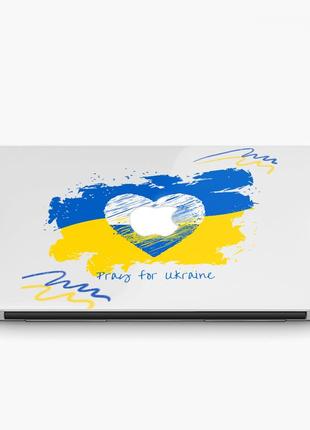 Чехол пластиковый для apple macbook pro / air мир для украины макбук про case hard cover матово-белый macbook2 фото