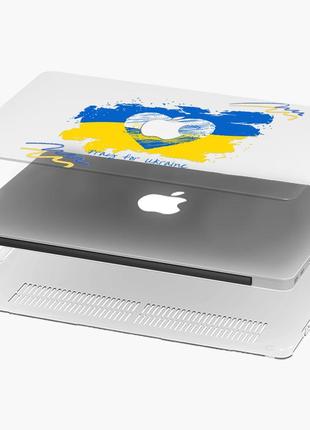 Чехол пластиковый для apple macbook pro / air мир для украины макбук про case hard cover матово-белый macbook4 фото