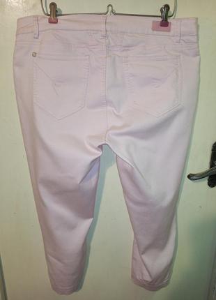 Стрейч,пудрові,джинсові бриджі з кишенями,великого розміру,agnes collection2 фото