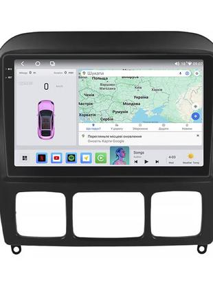 Магнитола lesko для mercedes-benz s-класс iv (w220) 1998-2005г 9" 4/64 qled 4g wi-fi gps 360 prime 2шт