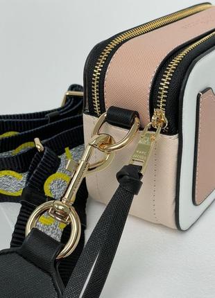 Сумка marc jacobs the snapshot white/peach4 фото