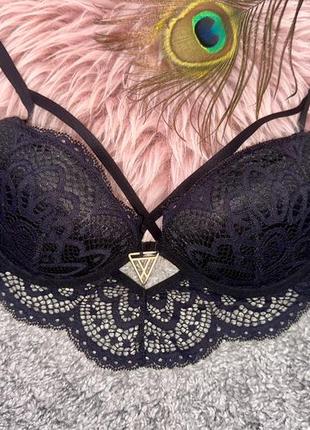 Шикарний бюстгальтер з портупеями, з пуш-апом, р.75в