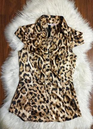 Леопардова блуза - рубашка