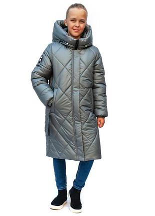 Зимовий пуховик "стефанія" для дівчинки-підлітка, розміри на зріст 140-164