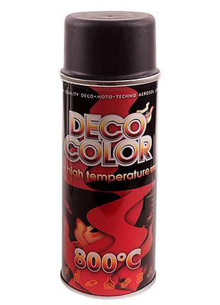 Deco color краска аэроз. 400ml /термостойкая 300*с чёрный