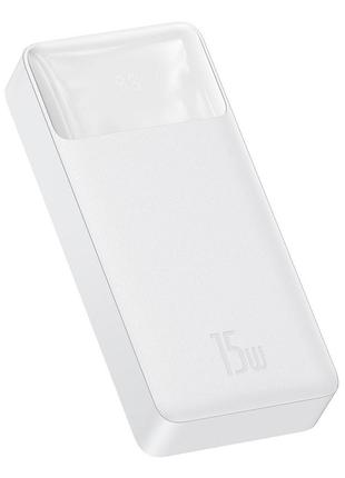 Павербанк baseus bipow digital display 20000 mah 15w white (ppbd050102)2 фото