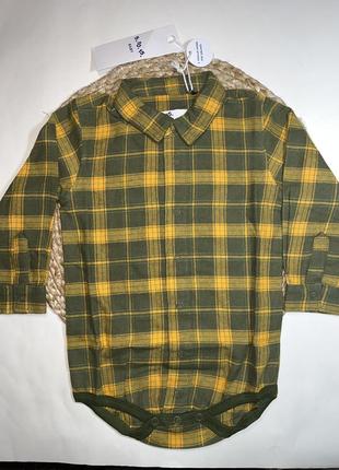 Боди для мальчика фланец длинный рукав от бренда 5.10.15 80 см 9-12 мес