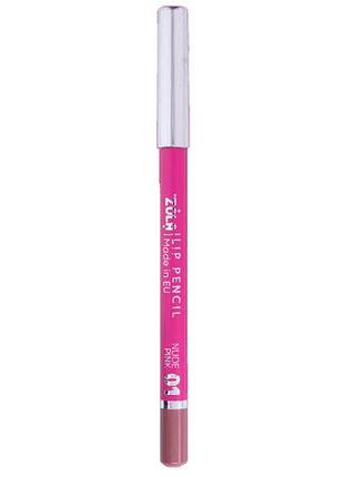 Zola карандаш для губ lip pencil 01 nude pink