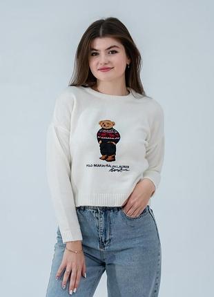 Свитер женский ralph lauren polo bear plr-3101wt xl