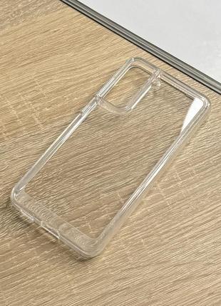 Чехол для samsung s22 plus. прозрачный чехол с серебристыми кнопками