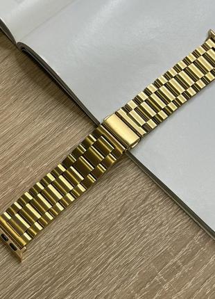 Металлический ремешок для apple watch 38 / 40 / 41 мм. универсальный размер, цвет золотистый