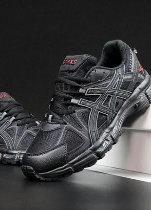 Чоловічі кросівки asics gel kahana 8 чорні спортивні кросівки літні повсякденні асикс гель-кахана 86 фото