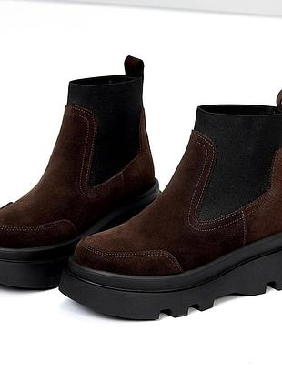 Эффектные ботинки челси натуральная замша 22750
