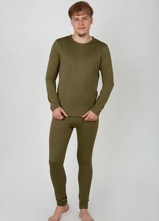 Флисовая термобелье мужское, флисовый теплый комплект джемпер и кальсоны, термобелье...