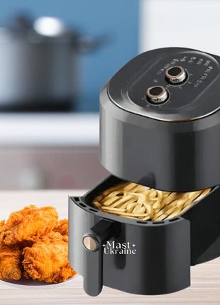 Аерофритюрниця gold diamond 3400 вт на 8л. з таймером до 24 години tk-09906-black