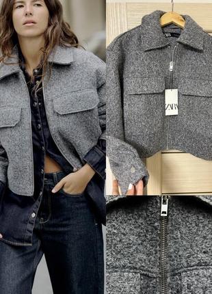 Zara s m зара куртка букле овчина демисезонная деми демисезон жакет