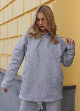 Худі жіноче сірий oversize